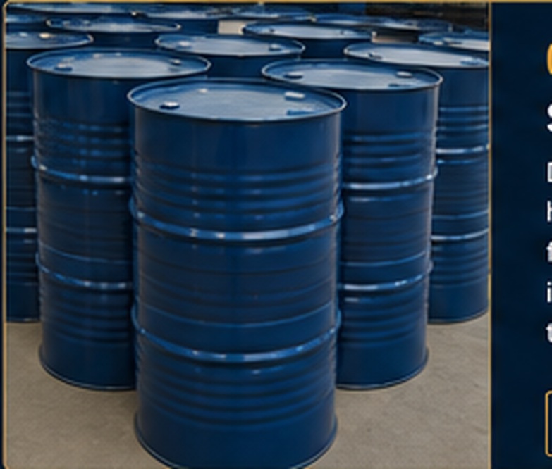 Steel drums arranged for industrial shipment